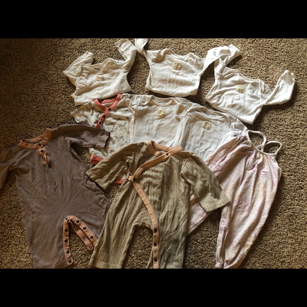 Lot of Baby Girl Organic Cotton Clothes Size 6-9mo